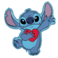 Stitch &amp; Angel Stitch Shaped Supersize Foil Balloon 75x86cm
