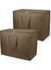 Pack of 2 Large Blanket Clothes Storage Bag Brown 60x45x26cm