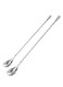 Stainless Steel Super Long Muddle Spoons Spiral Cocktail Shaker Bartender Mixing Set of 2 12 Inches Suitable for Work &amp; Home Silver