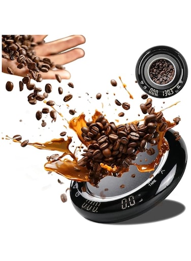 Azonee Food Scale, Digital Kitchen Scale for Baking and Cooking, Espresso Coffee Scale with Timer, Weighs in Grams and Ounces, 4 Units with Tare Function