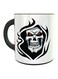 Grim Reaper Printed Coffee Mug White/Black/Red