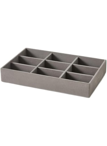Home Box Velour 9-Compartment Jewellery Tray