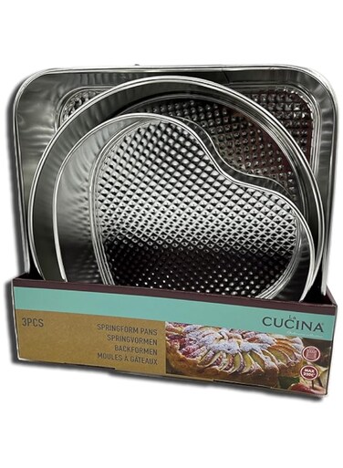 Springform Aluminium Cake Set Round Heart and Sqaure