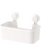TML Tisken Storage Accessory Basket With Suction Cup, White