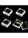 4 PCS Clear Acrylic Jewelry Storage Containers with Lid, Azonee Clear Gemstone Display Box, Acrylic Ring Box with Magnetic Clasps and Foam Liner for Small Items, Coins, Necklace, Crafts