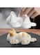 Mold for rice Cat Rice Mold, Cute Animal Rice Shaper, Kitchen DIY Lunch Decoration Tool, White