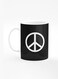 Designer Printed Coffee Mug with Heavy Duty Handle 11oz Ceramic Personalised Gift Mugs Cup [Microwave Safe &amp; Dishwasher Proof] - Peace Sign