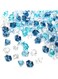 Tazweeq Mixed Blue Vase Fillers, Acrylic Fake Crushed Ice Rocks Fish Tank Vase Centerpiece Party Table Scatter Props Display (1KG, About 280 Pcs)