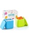 OmieBox (2 pack) Leakproof Dips Containers To Go, Salad Dressing Container, Condiment Container with Lids - Food Safe Silicone - 4 ounces (Blue/Lime)