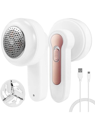 Uualiyye Fabric Shaver, Rechargeable Lint Fuzz Remover, Electric Sweater Shaver, Effectively and Quickly Remove Fuzz for Clothes, Sweater, Couch, Blanket, Curtain, Wool, Cashmere