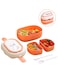 2500ml Bento Box with 3 Compartments and Hidden Handle for Students, Office Worker and Picnics