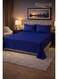 3&acirc;&euro;&lsquo;Piece Striped Microfiber Flat Bed Sheet Set, suitable for Queen and King sizes, 220x240cm &acirc;&euro;&ldquo; Soft Breathable Flat Sheet with 2 Pillowcases 50x70cm, Royal Blue Microfiber Royal Blue 220x240cm