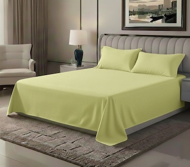 3&acirc;&euro;&lsquo;Piece Premium Microfiber Bed Sheet Set &acirc;&euro;&ldquo; Double Size Flat Sheet (230x255 cm) with 2 Pillowcases (50x75 cm) &acirc;&euro;&ldquo; Ultra&acirc;&euro;&lsquo;Soft, Breathable, Wrinkle&acirc;&euro;&lsquo;Resistant Fabric &acirc;&euro;&ldquo; Perfect for Home &amp; Hotel Use