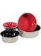 Zolux Diamonds Stainless Non-Slip Dog Bowls - Red 550ml