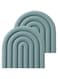 Clean &amp; Pure Silicone Trivets for Hot Pots and Pans - Stylish and Colorful Pot Holders, Heat Resistant Mats for Countertop, Hot Pads, Modern Multi-Purpose Trivet Mat, Coasters (Set of 2) (Slate)