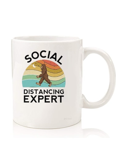Premium Quality Two Sided Printed Coffee Mug Tea Cup For Home Office, Kids Men Women Social Distancing expert black