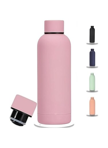 Generic water bottle stainsteel water bottle double wall insulated 750ml school water bottles stainless water bottle for kids heavy duty water bottle (pink)