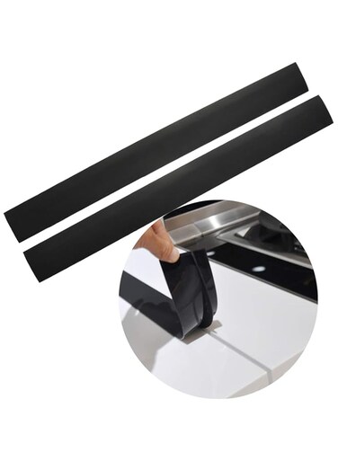 Mofason Stove Counter Gap Cover, 2 Pack Kitchen Silicone Oven Gap Filler &ndash; 25 Inches Countertop Strips Gap Guard, Easy to Clean (Black)
