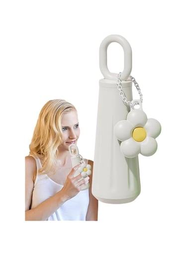 Thermo Cup 450ml，Leakproof Insulated Travel Tumbler for Hot &amp; Cold Drinks &ndash; Stainless Steel, BPA-Free with Leak Proof Lid &ndash; Portable Coffee Mug for Camping, Travel, School, and Sports (Blossom White)