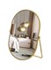 Tazweeq Desk Table Mirror, Oval Makeup Mirror 360&deg; Adjustable Rotation, Metal Framed Standing Mirrors Room Decor for Living Room,Bedroom,Tabletop,Bathroom