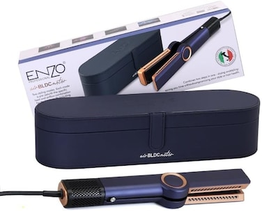 PrecisionWare Enzo EN-5007 High-Speed Hot Air Straightener, 4-In-1 Blow Dryer, Volumizer, Straightener &amp; Curler With Ionic Technology &amp; Ceramic Brush, Styling For All Hair Types - Intl Version