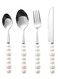 Flatware Cutlery Set Spoons Forks Knives Utensils Tableware Sets with Ceramic Pearl Handles for Home Restaurant Hotel