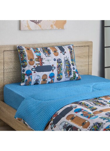 Box Tom Gearhead Skate 2-Piece Twin Microfiber Comforter Set 220 x 160 cm