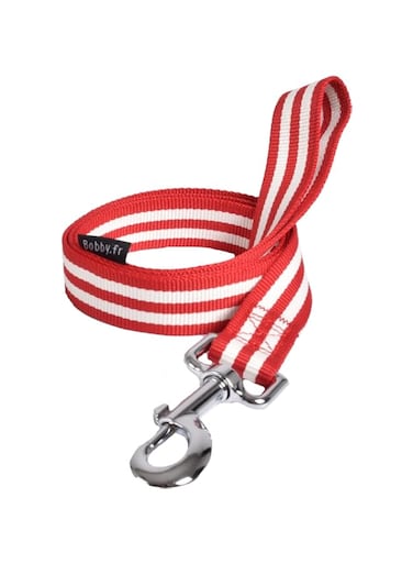 Bobby Leash Stripe Red Small and Medium