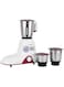 Geepas 3-IN-1 Mixer Grinder- GSB44094  650W Powerful Motor with Stainless Steel Jars and Blades, Unbreakable Jar Caps  Ergonomic Design, Overload Protector  White and Purple, 2 Years Warranty