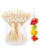 100 PCS Cocktail Picks, White Pearl Fancy Toothpicks for Appetizers Drinks Fruit Food, 4.7 in Long Bamboo Skewers Wood Cocktail Sticks for Wedding Bridal Shower Party Decor Charcuterie Boards Accessories (White)