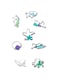 Sweet seven Create Underwater Magic with an 8-Piece Stainless Steel Sea Creatures Cookie Cutter Set - Shark, Mermaid Tail, Seahorse, and More! Baking Fun Awaits!