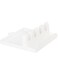 Hot Cooking Utensil Rest with Drip Pad - Kitchen Organizer and Storage, Fork Spoon Holders, Non-slip Pad-White
