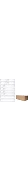 Sulfar 14 Pcs Desk Drawer Organizer Trays 4-Size Bathroom Drawer Dividers Plastic Vanity Organizers Storage Bins for Makeups, Jewelries, Dresser, Kitchen Utensils and Office Supplies