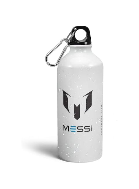 Prink Messi Logo Printed Aluminium Water Bottle 600ml   Messi Sipper Bottle   Water Bottles   Football Water Bottle   Printed Sipper Bottles