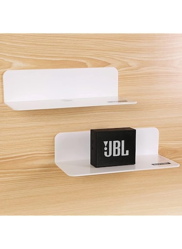 KIENAI 2 PCS Acrylic Shelves, Toy Storage Ledges, Small Picture Ledge Window Shelf, Floating Book Shelves for wall Rack, Suitable for Bedroom, Bathroom, Gaming Room, Living Room, White