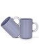 2-Piece Coffee Mugs 540ml New Bone China Printed Tea Cups, Purple Ceramic Mug for Hot Drinks, Latte, Cappuccino, Office or Home Use