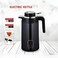 Electric Kettle 2.5L 1360W Fast Boil Stainless Steel Auto Shut-Off Black Modern Design