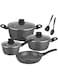 KITCHEN MASTER 9 PCS NON STICK FORGED COOKWARE SET