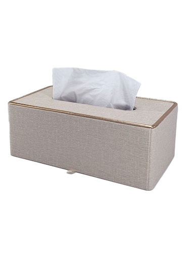 Paper Towel Holder Tissue Cover Napkin Holder, Luxury Large Opening Tissue Box Leather Household Living Dining Room Desktop Paper Box Coffee Table Advertising Tissue Box Commercial (Beige)