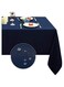 Obstal Rectangle Table Cloth, Oil-Proof Spill-Proof and Water Resistance Microfiber Tablecloth, Decorative Fabric Table Cover for Outdoor and Indoor Use (Navy Blue, 60 x 84 Inch)