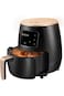 Digital Air Fryer, 6L Capacity, 8-in-1 Functions with Touch Display, Black and Gold