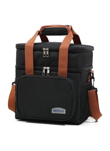 Insulated Lunch Bag, Men/Women - Reusable Lunch Box for Office Work School Picnic Beach - Leakproof Freezable Cooler Bag, Adjustable Shoulder Strap for Kids/Adult