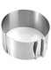 Retractable Stainless Steel Circle Mousse Ring Baking Tool Set Cake Mould Mold Size Adjustable Bakeware 16-30cm, Silver, SSZ289