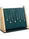 Dreamhousey Necklace Pendant Display Board, Wooden Jewellery Counter Flannel Display Props Jade Pendant Bracelet Jewellery Display Stand Jewellery Stand (Green)