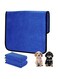 Gluckluz Dog Towel Pet Grooming Absorbent 2Pcs Quick Drying Soft Polyester Bath Towel for Small Medium Large Dogs Cats Puppy Kitten Shower (Blue, 100 * 50cm)