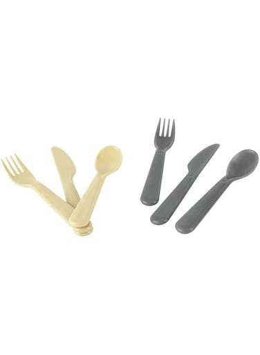 Dantoy - Tiny Biobased Cutlery Set - Nude &amp; Mocca (6252)