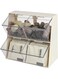 ANTOLE Tea Bag Holder,Stackable Tea Bag Organizer with Lid,Coffee Pod Holder,Tea Station Organizer,Multi-Purpose Food Storage Organizer Bins for Sugar Packet,Coffee,in Kitchen,Pantry (White)