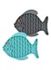 Cat Slow Feeder Bowl Fish-Shaped Cat Puzzle Feeder Food Mat for Small Dog &amp; Cats Slow Eating, Cat Treat Toy, Anxiety Relief (2 PCS)
