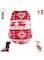 PETSARY Dog Christmas Reindeer Snowflake Sweater with 1 Pcs Pet Id Tag Gift - Soft Breathable Costume Reindeer Snowflake Designed - Turtleneck Fleece Xmas Winter Outfit Warm Recovery Suit (Medium)