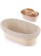 ALMEKAQUZ Oval Bread Proofing Basket, Handmade Bread Proofing Basket with Dough Scraper,Proofing Cloth Liner Suitable for Sourdough Bread, Baking